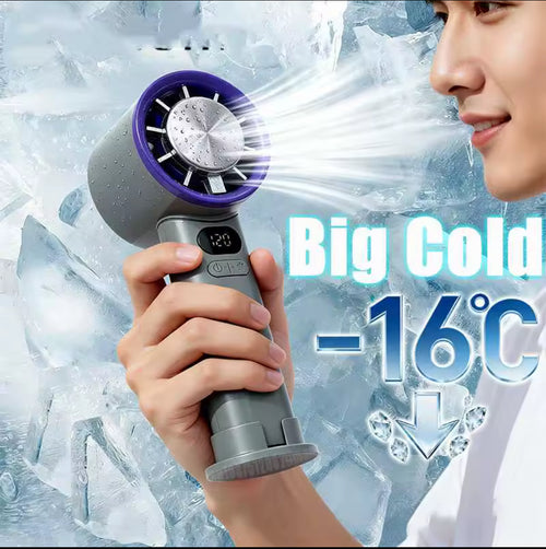 Mini Handheld Fan 120 Speed Portable Bladeless Desktop Fans Rechargeable Instant Cooling With Ice Mode For Men Women New