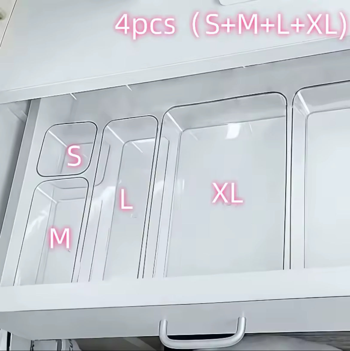 4/7 PCS Acrylic Clear Drawer Organizer Set, Cosmetic Storage Box for Vanity, Desk  Office Supplies, Home Desk & Drawer Organiza