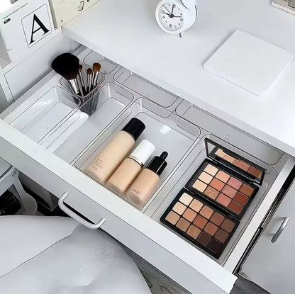 4/7 PCS Acrylic Clear Drawer Organizer Set, Cosmetic Storage Box for Vanity, Desk  Office Supplies, Home Desk & Drawer Organiza