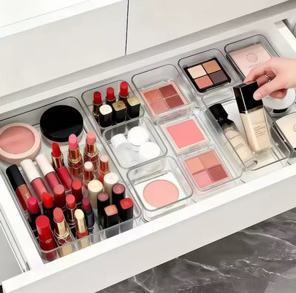 4/7 PCS Acrylic Clear Drawer Organizer Set, Cosmetic Storage Box for Vanity, Desk  Office Supplies, Home Desk & Drawer Organiza