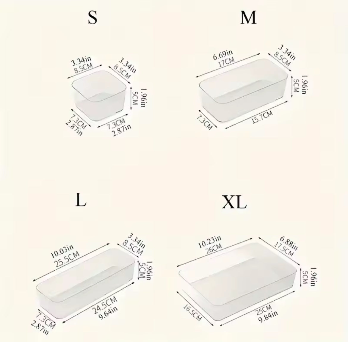 4/7 PCS Acrylic Clear Drawer Organizer Set, Cosmetic Storage Box for Vanity, Desk  Office Supplies, Home Desk & Drawer Organiza