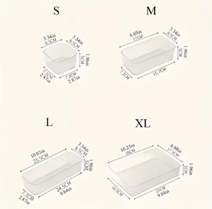 4/7 PCS Acrylic Clear Drawer Organizer Set, Cosmetic Storage Box for Vanity, Desk  Office Supplies, Home Desk & Drawer Organiza
