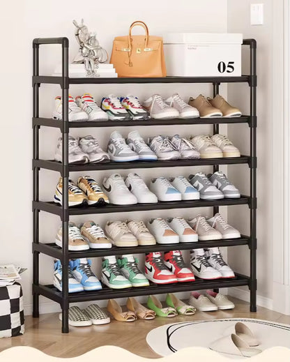 Multiple Layers Metal Shoe Rack, Large Capacity Shoe Organizer for Entryway, Closet, Garage, Shoe Shelf for Living Room