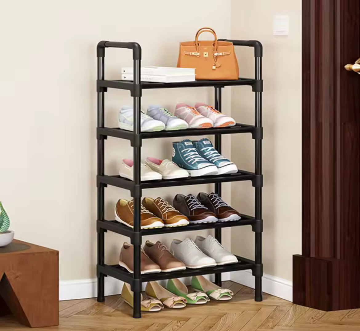 Multiple Layers Metal Shoe Rack, Large Capacity Shoe Organizer for Entryway, Closet, Garage, Shoe Shelf for Living Room