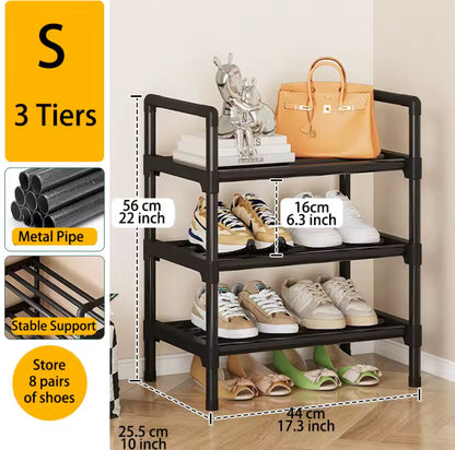 Multiple Layers Metal Shoe Rack, Large Capacity Shoe Organizer for Entryway, Closet, Garage, Shoe Shelf for Living Room